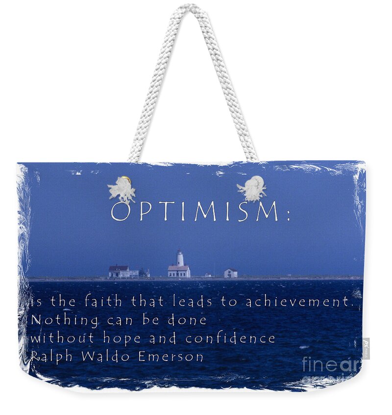Optimism Weekender Tote Bag featuring the photograph Optimism by Sharon Elliott