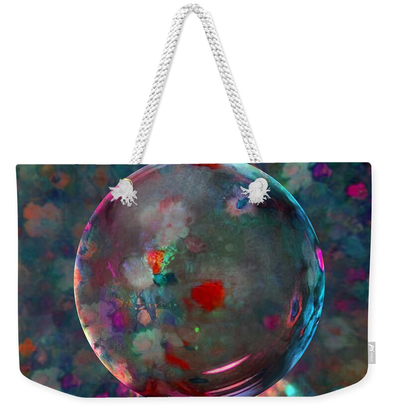 Blossoms Weekender Tote Bag featuring the painting Orbed in Spring Blossom by Robin Moline