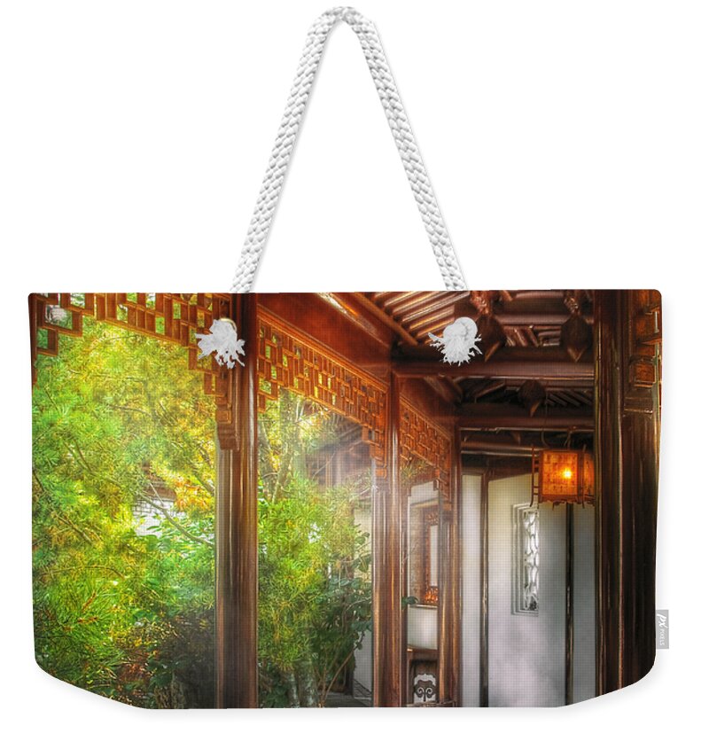 Savad Weekender Tote Bag featuring the photograph Orient - Continue On by Mike Savad