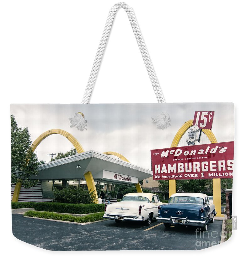 Mcdonald's Weekender Tote Bag featuring the photograph Original McDonald's by Patty Colabuono