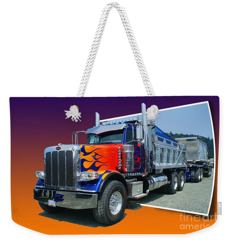 Trucks Weekender Tote Bag featuring the photograph Out of the photo Peterbilt by Randy Harris