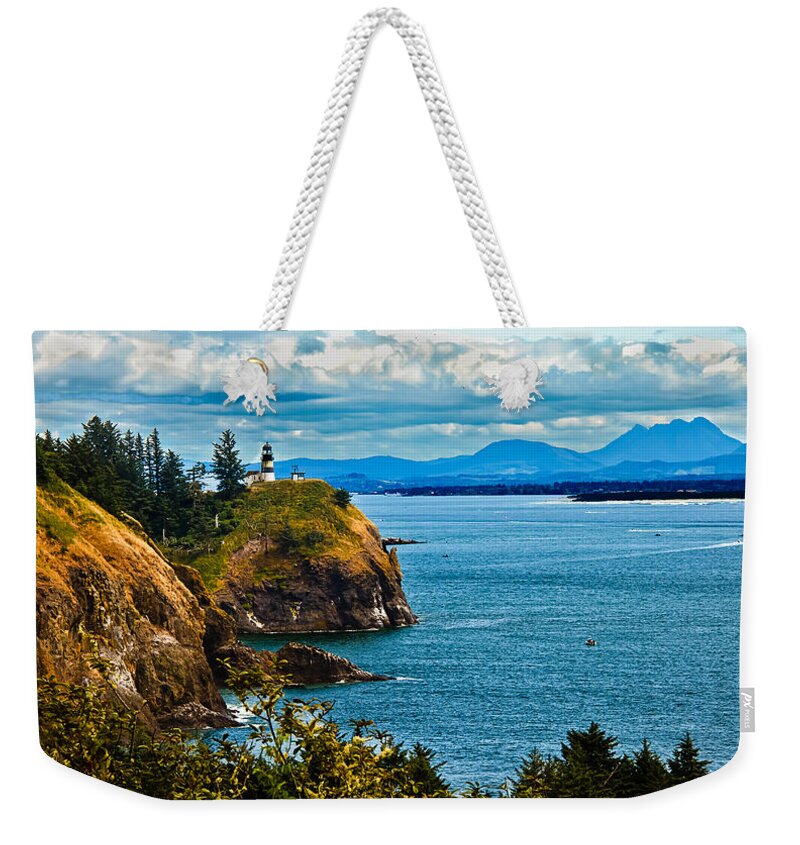 Lighthouse Weekender Tote Bag featuring the photograph Overlooking by Robert Bales