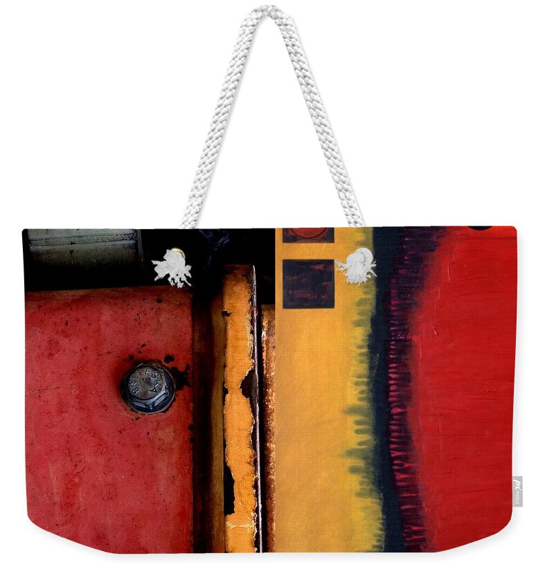 Marlene Burns Photography Weekender Tote Bag featuring the painting p HOT 116 by Marlene Burns