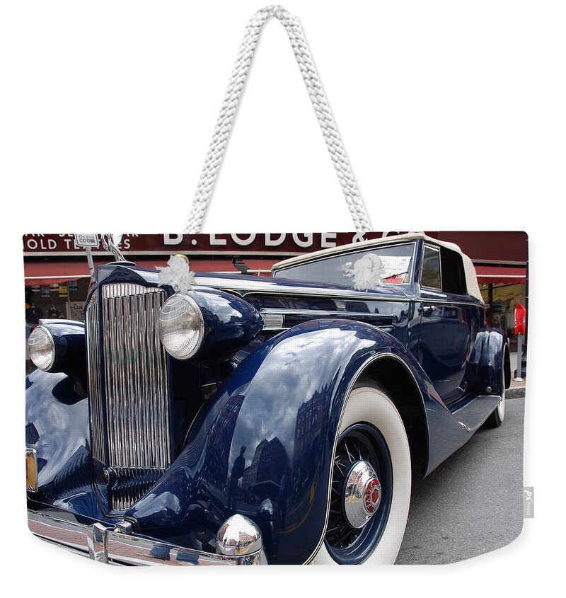 Automobiles Weekender Tote Bag featuring the photograph Packard 1207 Convertible 1935 by John Schneider