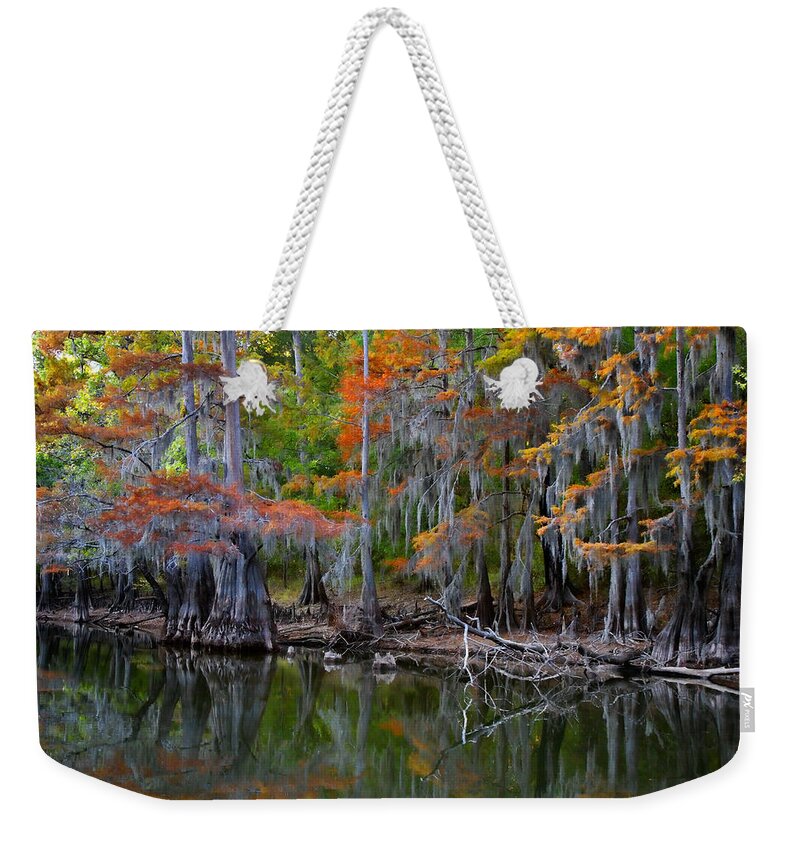 Autumn Weekender Tote Bag featuring the photograph Painted Bayou by Lana Trussell