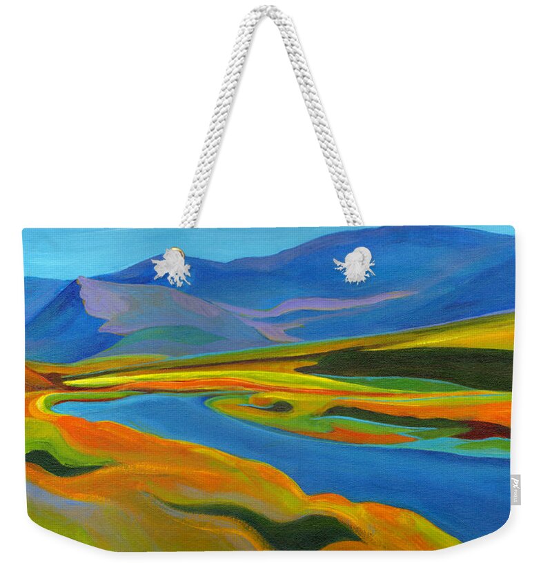 Tanya Filichkin Weekender Tote Bag featuring the painting Painted Hills by Tanya Filichkin
