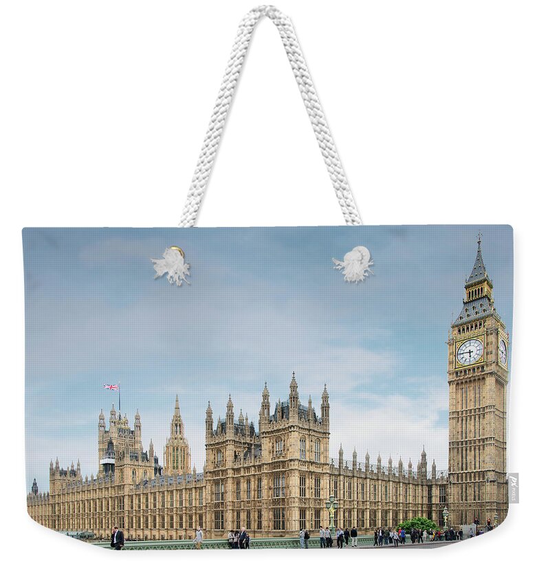 Clock Tower Weekender Tote Bag featuring the photograph Palace Of Westminster, Big Ben by Ed Freeman