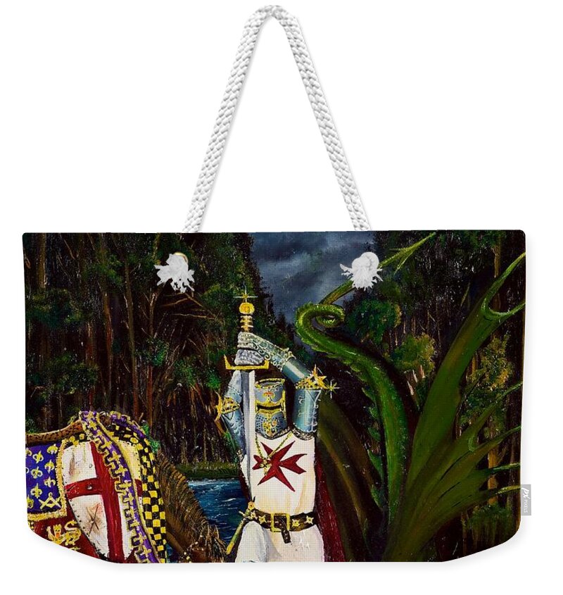 St George And Dragon Weekender Tote Bag featuring the painting St George by John Palliser