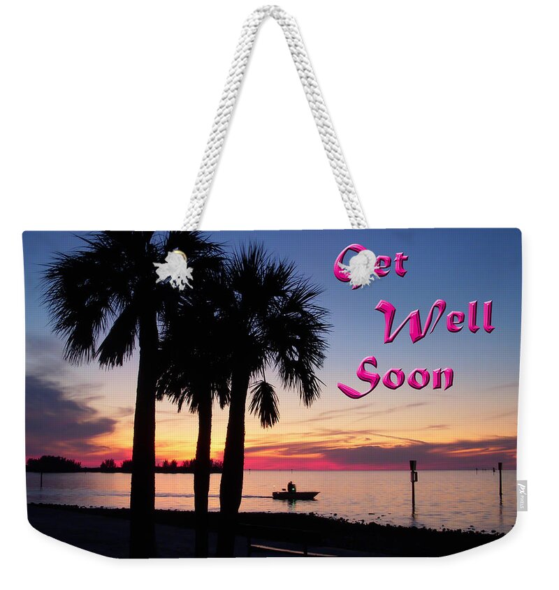 Palm Tree Weekender Tote Bag featuring the photograph Palm Tree Get Well Soon by Aimee L Maher ALM GALLERY