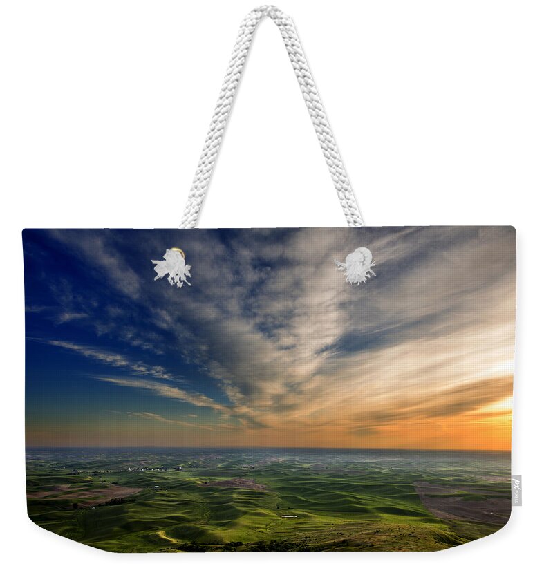 Palouse Weekender Tote Bag featuring the photograph Palouse Sunset by Mary Jo Allen