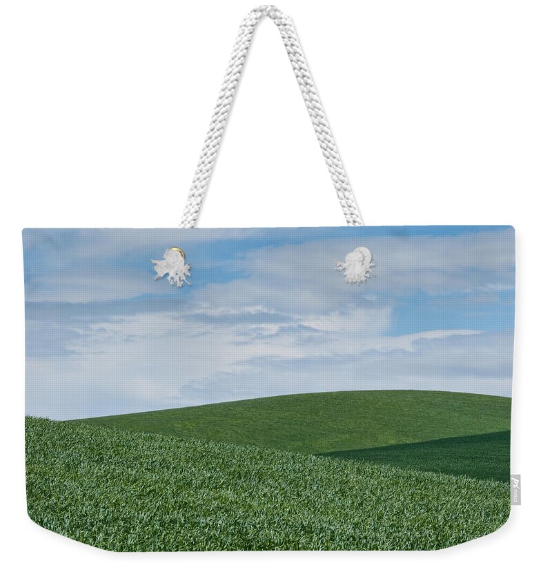 Agricultural Activity Weekender Tote Bag featuring the photograph Palouse Wheatfield by Jeff Goulden