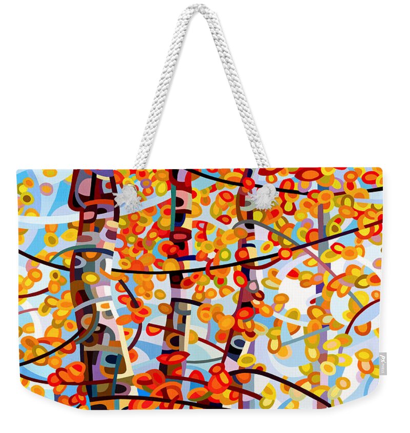 Vertical Weekender Tote Bag featuring the painting Panoply by Mandy Budan