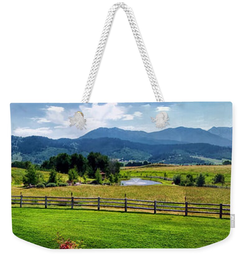 Wyoming Weekender Tote Bag featuring the photograph Panorama 5 by Dawn Eshelman