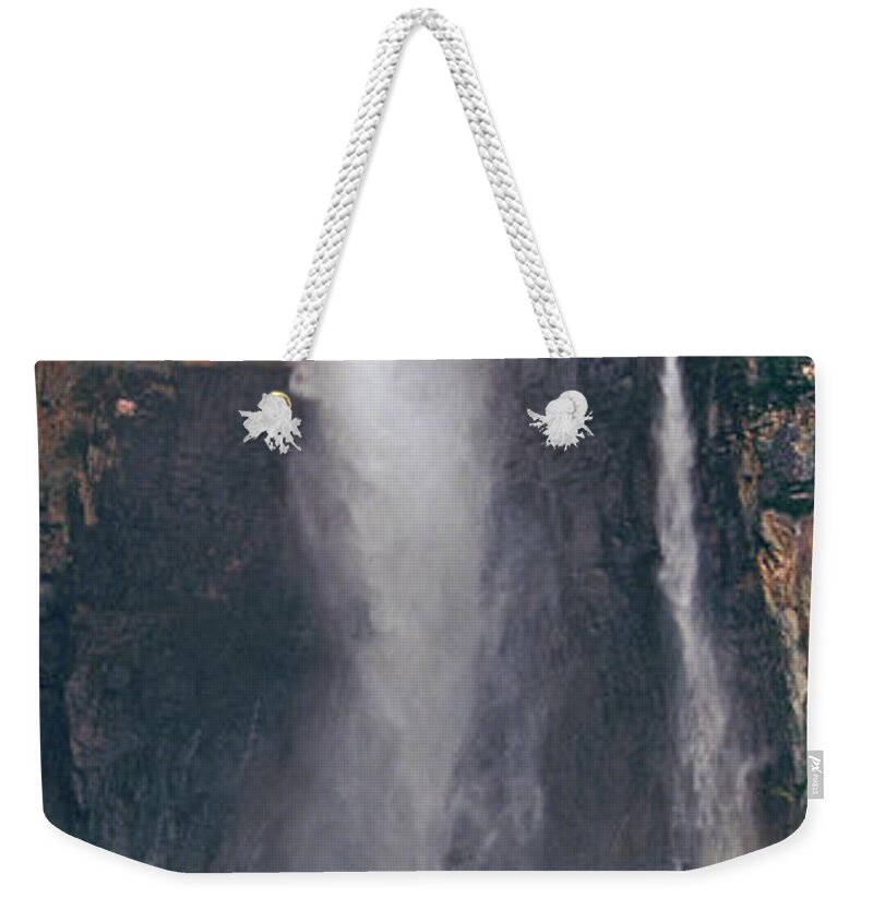 Venezuela Weekender Tote Bag featuring the photograph Panorama Angel Falls in Canaima National Park Venezuela by Dave Welling