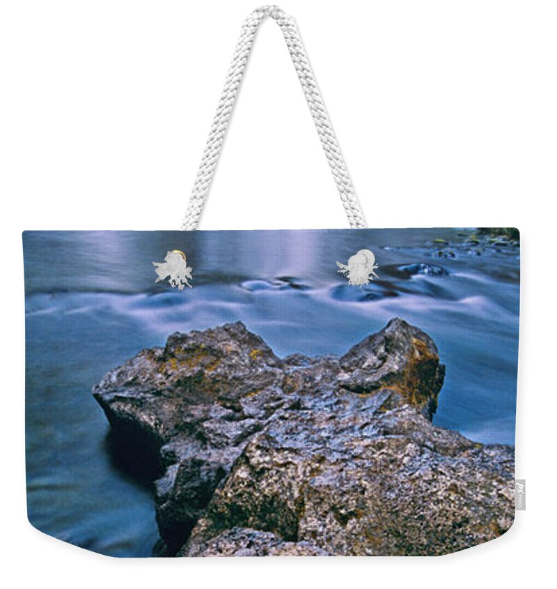 Burney Falls Weekender Tote Bag featuring the photograph Panorama Burney Falls McArthur Burney State Park CA by Dave Welling
