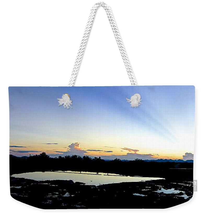 Sunset Weekender Tote Bag featuring the photograph Panorama Sunset by Barbara Zahno