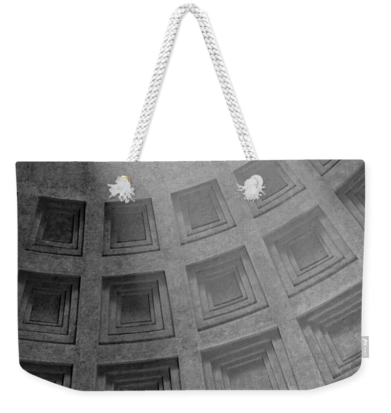 Pantheon Weekender Tote Bag featuring the photograph Pantheon Ceiling by Michael Kirk