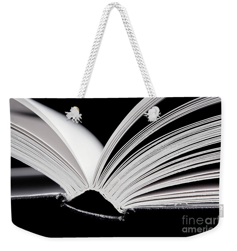 Binder Weekender Tote Bag featuring the photograph Paper Pages by THP Creative