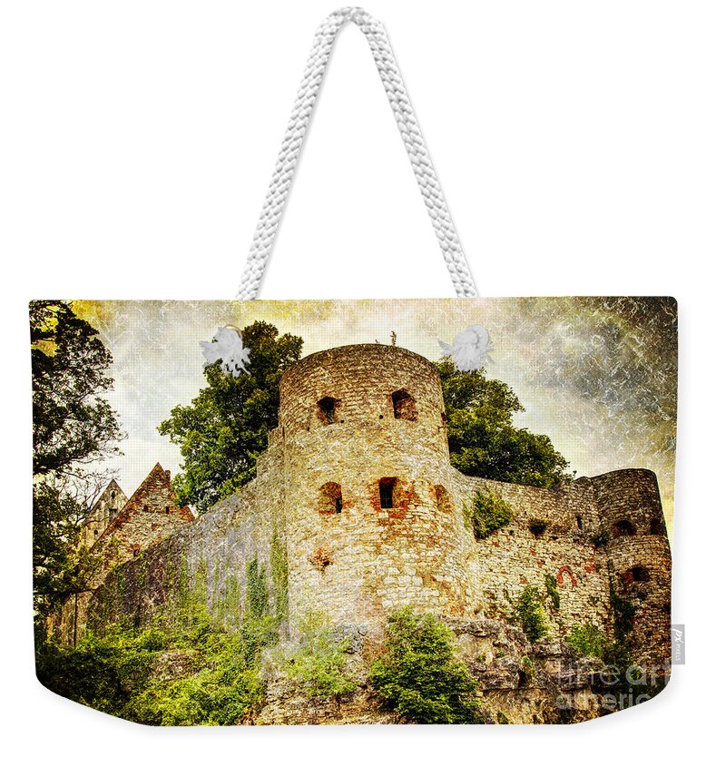 Fortress Weekender Tote Bag featuring the photograph Pappenheim Castle by Heiko Koehrer-Wagner