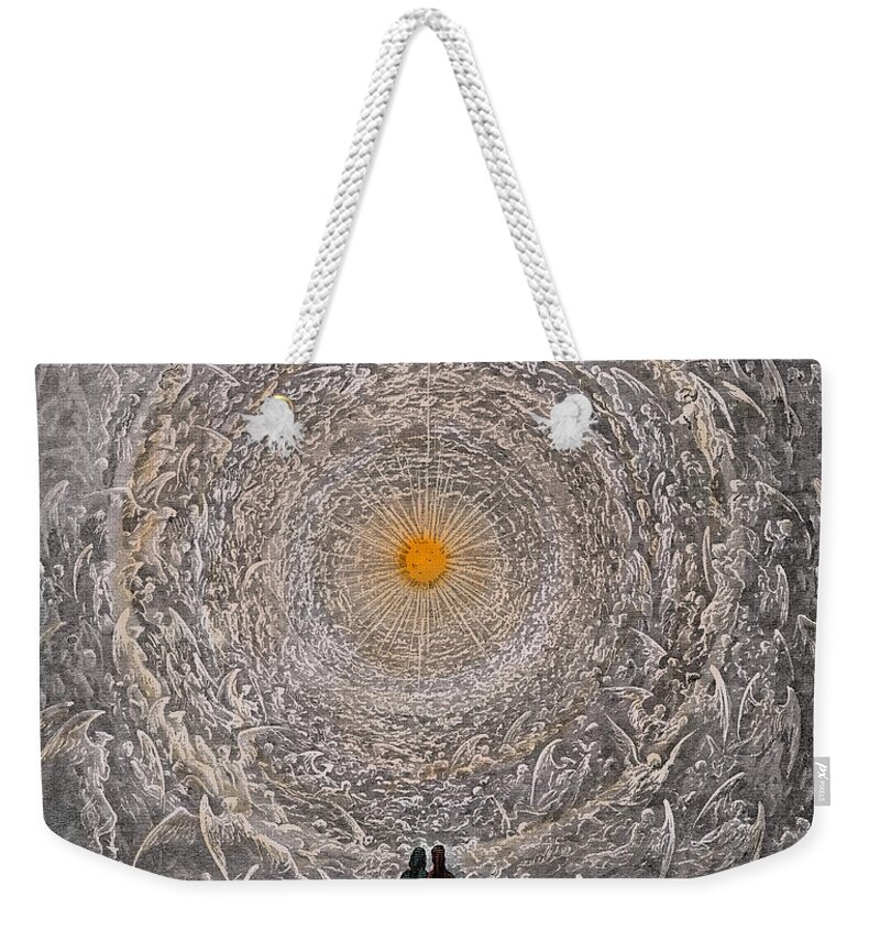 The Weekender Tote Bag featuring the painting Paradise Canto Thirty One by Gustave Dore