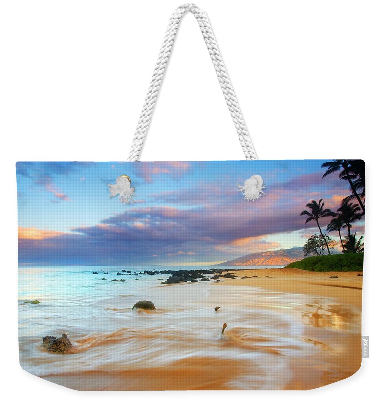 Sunrise Weekender Tote Bag featuring the photograph PAradise Dawn by Michael Dawson