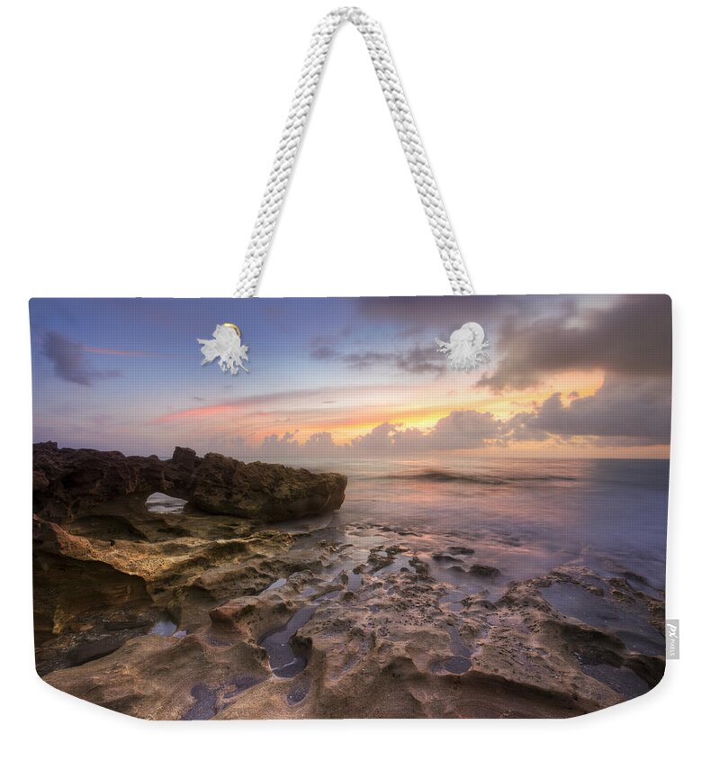 Clouds Weekender Tote Bag featuring the photograph Paradise on Jupiter by Debra and Dave Vanderlaan