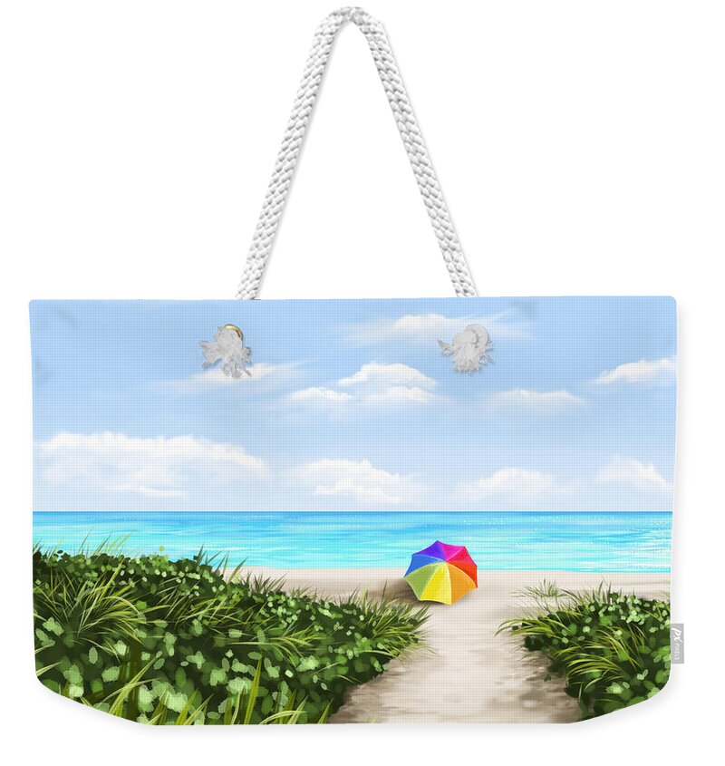 Ipad Weekender Tote Bag featuring the painting Paradise by Veronica Minozzi