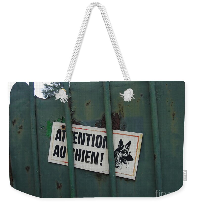 Chien Weekender Tote Bag featuring the photograph Paris - Farm Dog by HEVi FineArt
