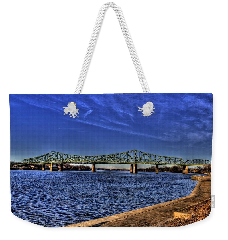 Parkersburg Weekender Tote Bag featuring the photograph Parkersburg Bridge by Jonny D