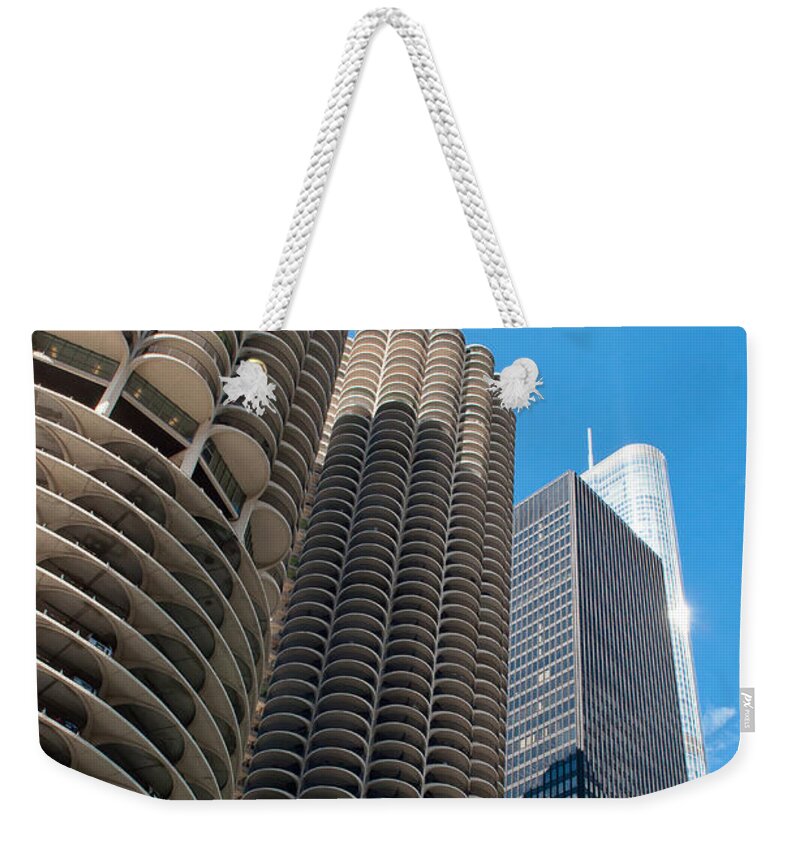 Parking Towers Weekender Tote Bag featuring the photograph Parking Towers in Chicago by Dejan Jovanovic