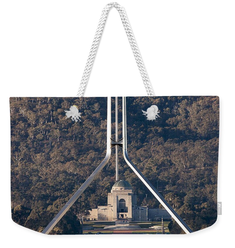 Australia Weekender Tote Bag featuring the photograph Parliament and war memorial australia by Steven Ralser