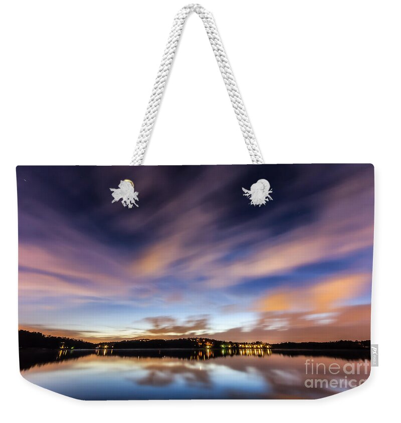 Lake-lanier Weekender Tote Bag featuring the photograph Passing Storm by Bernd Laeschke