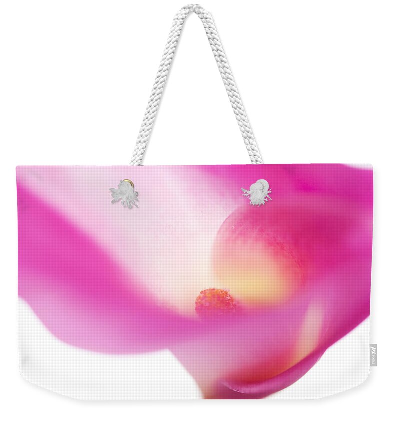 Flowers Weekender Tote Bag featuring the photograph Passion for Flowers. Pink Veil by Jenny Rainbow