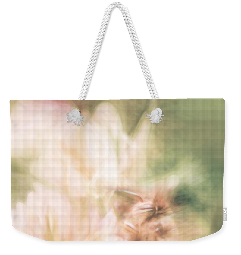 Pastel Weekender Tote Bag featuring the photograph Pastel painting of a honeybee insect by Jorgo Photography