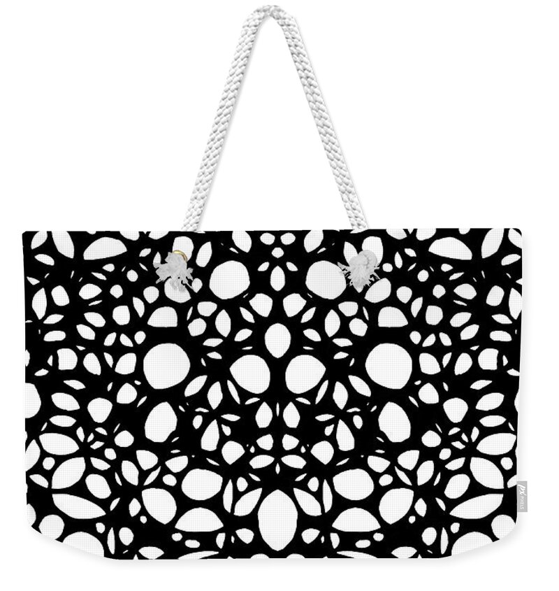 Cross Weekender Tote Bag featuring the painting Pattern 1 - Intricate Exquisite Pattern Art Prints by Sharon Cummings