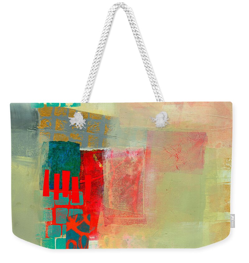 Abstract Weekender Tote Bag featuring the painting Pattern Study #2 by Jane Davies