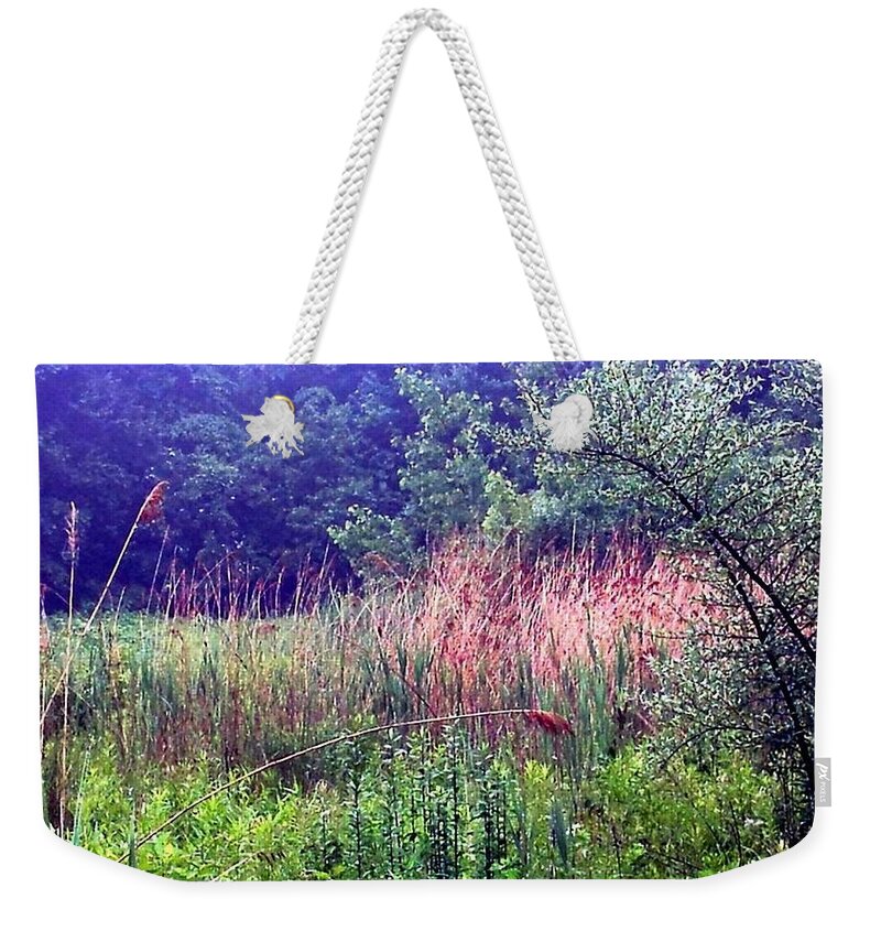 Meadow Weekender Tote Bag featuring the photograph Peace Offering by Dani McEvoy