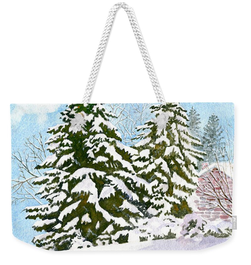 Peace On Earth Weekender Tote Bag featuring the painting Peace on Earth by Melly Terpening