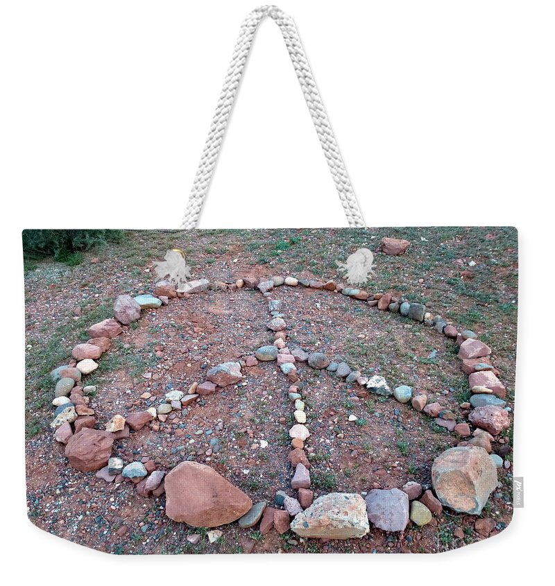 Sedona Weekender Tote Bag featuring the photograph Peace Sedona by Mars Besso