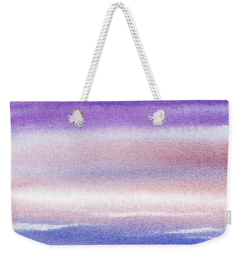 Sky Weekender Tote Bag featuring the painting Pearly Sky Abstract II by Irina Sztukowski