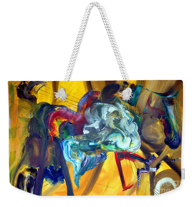 Pegasus Weekender Tote Bag featuring the painting Pegasus by James Lavott