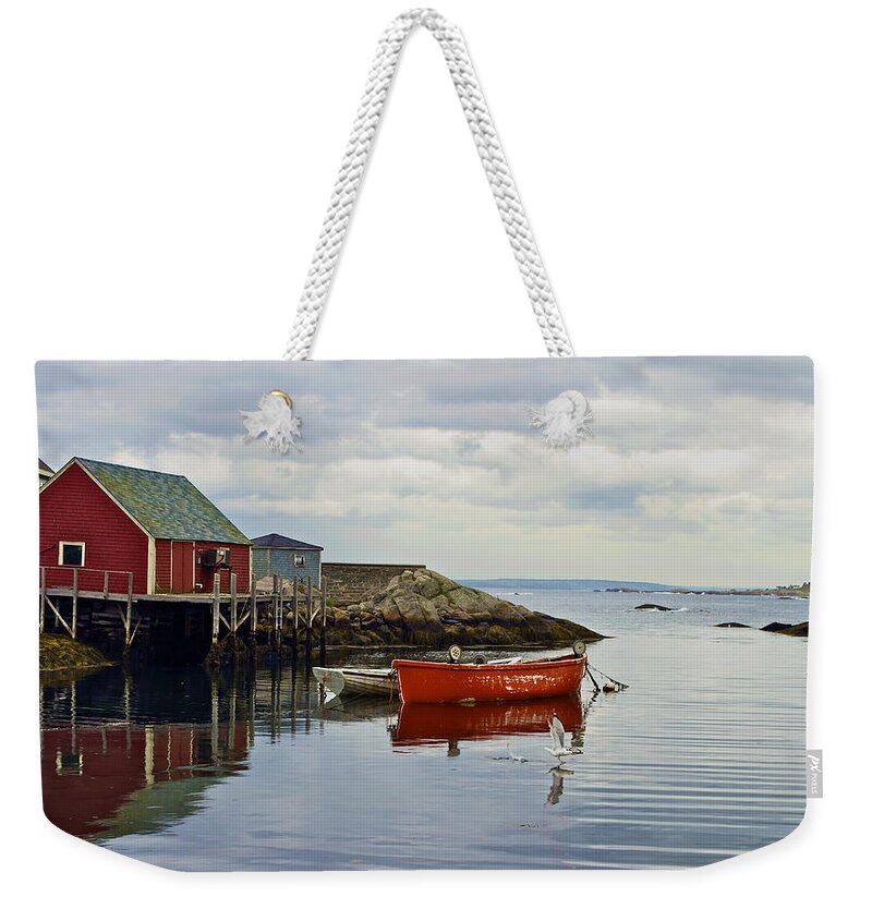 Canada Weekender Tote Bag featuring the photograph Peggy's Cove by John Babis