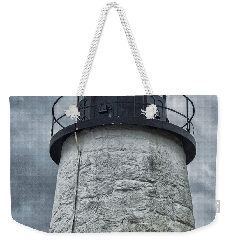 Lighthouse Weekender Tote Bag featuring the photograph Pemaquid Point Light by Erika Fawcett