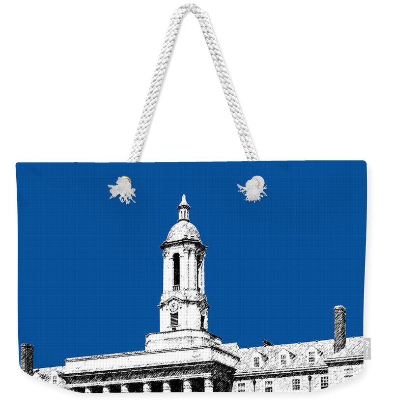 University Weekender Tote Bag featuring the digital art Penn State University - Royal Blue by DB Artist