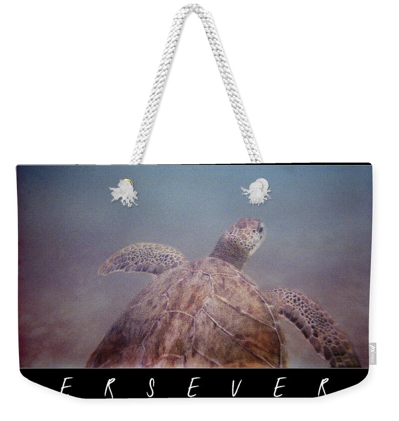 Turtle Weekender Tote Bag featuring the photograph Persevere II by Weston Westmoreland