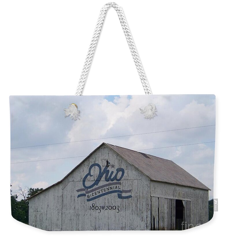 Ohio Weekender Tote Bag featuring the photograph Pickaway County Bicentennial Barn by Charles Robinson