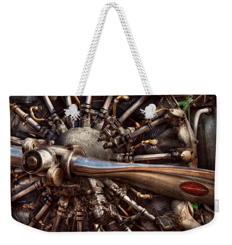 Plane Weekender Tote Bag featuring the photograph Pilot - Plane - Engines at the ready by Mike Savad