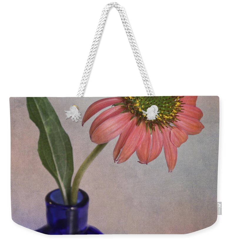 Bloom Weekender Tote Bag featuring the photograph Pink Cone Flower by David and Carol Kelly