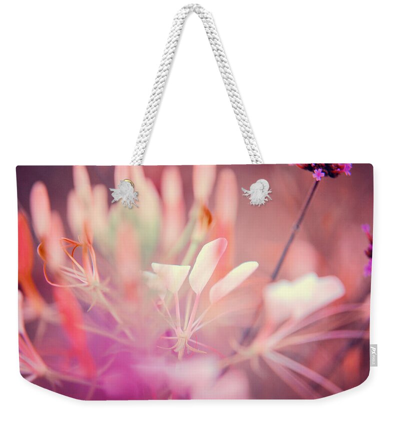 Plant Weekender Tote Bag featuring the photograph Pink Dream by Jenny Rainbow