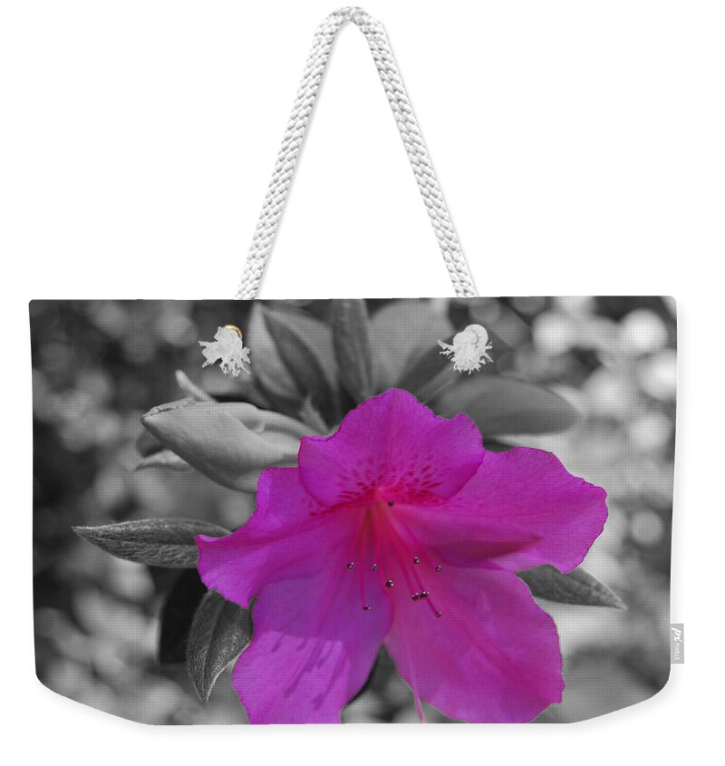 Abstract Weekender Tote Bag featuring the photograph Pink Flower 2 by Maggy Marsh